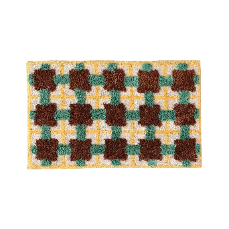 Home Textiles Plaid - Vikama tapete antiderrapante, tapete xadrez para