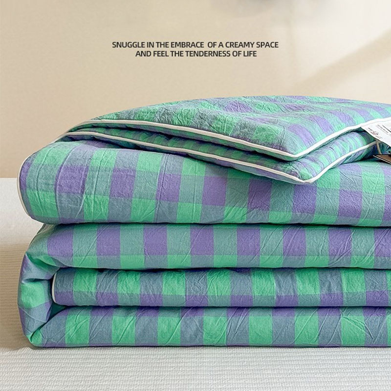Home Textiles Plaid - Colcha de Verão Estampada Xadrez Japonesa