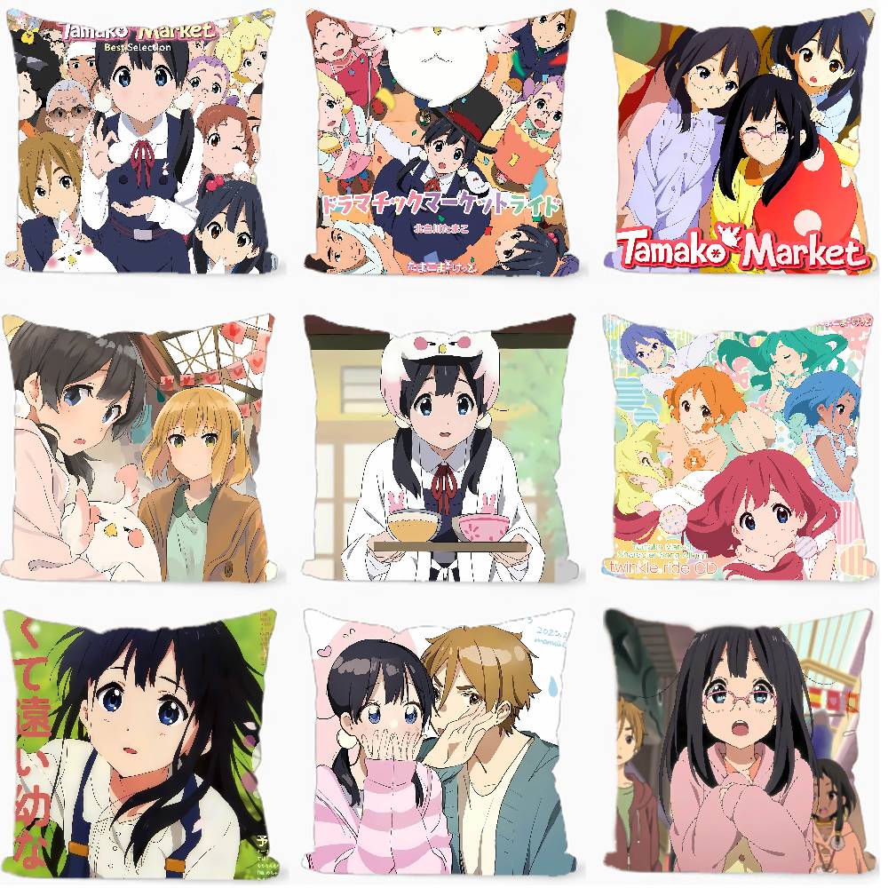 Home Textiles Market - Capa de Almofada Anime T-Tamako Market