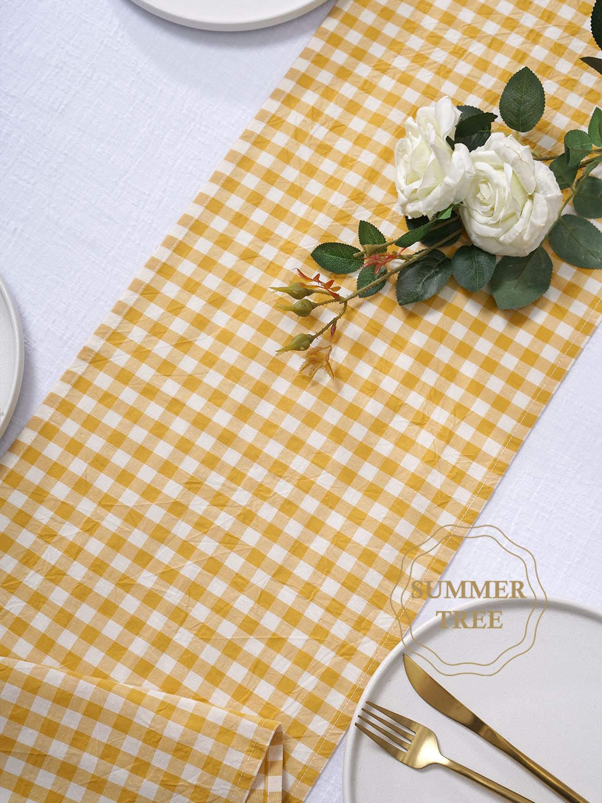 Caminho de Mesa Rústico de Alg - Home Textiles Plaid avaliação e preço